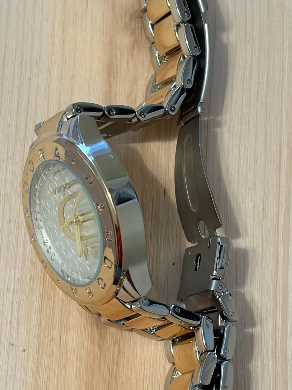 Battery-Operated Fashion Watch – Gold & Silver Tone – Crystal Accent